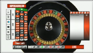 A spinning Roulette wheel